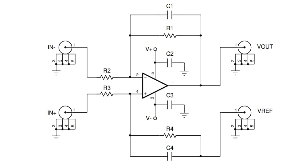 Schematic - Texas Instruments TLV9061DPWEVM Evaluation Module